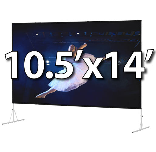Da-Lite Fast-Fold Deluxe 10.5'x14' Screen System - Da-Tex Rear Surface - 88642