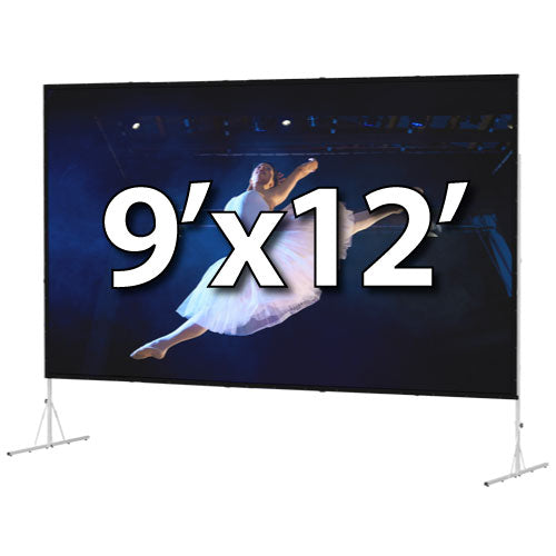 Da-Lite Fast-Fold Deluxe 9'x12' Screen System - Da-Mat Front Surface - 88619