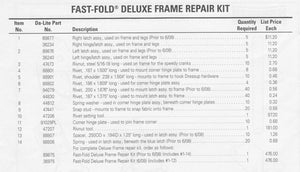 DA-LITE 36975 - FAST-FOLD DELUXE REPAIR KIT WITH TOOLS - MODELS 2008 OR LATER