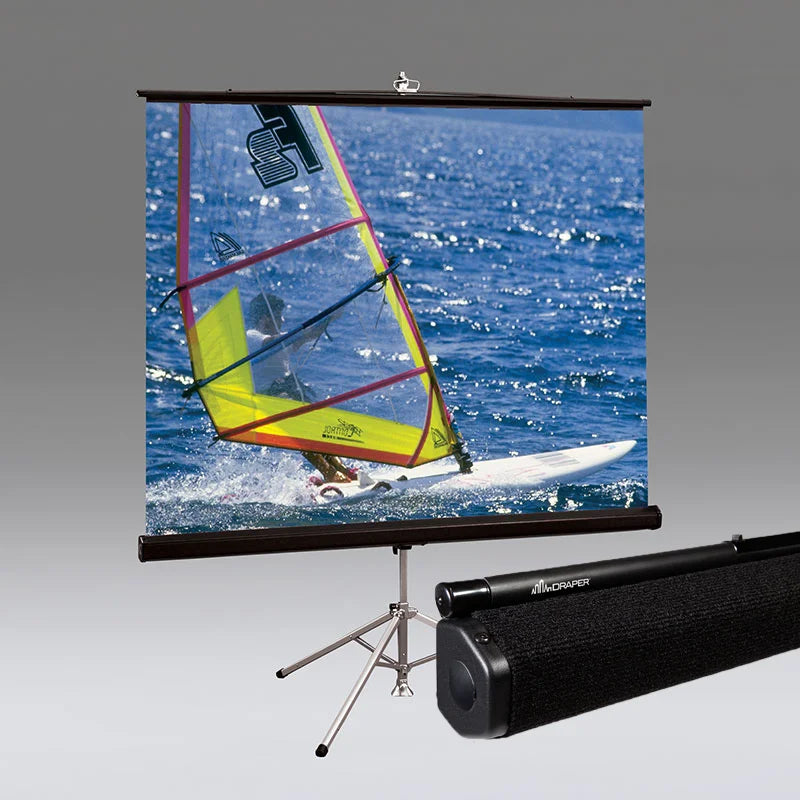 Draper Diplomat/R - Tripod screen with carpeted case