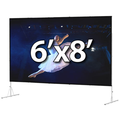 Da-Lite Fast-Fold Deluxe 6'x8' Screen System - Dual Vision Surface - 88696