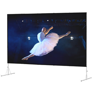 Da-Lite Fast-Fold Deluxe 10.5'x14' Screen System - Dual Vision Surface - 88705